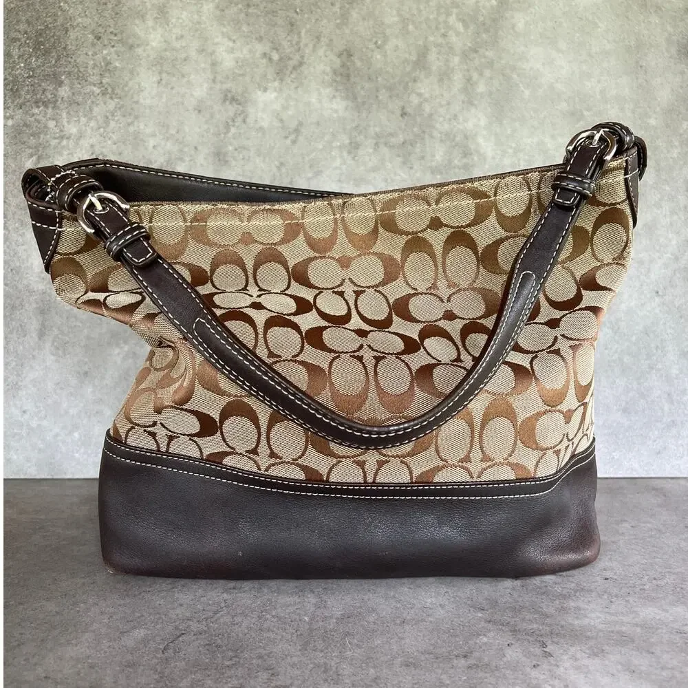 Coach Y2K Vintage Signature Canvas Hobo Shoulder Bag (Style No. 2156) monogram